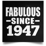 77th Birthday Fabulous Since 1947 - Poster Square
