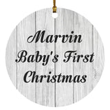 Marvin Baby's First Christmas - Circle Ornament F