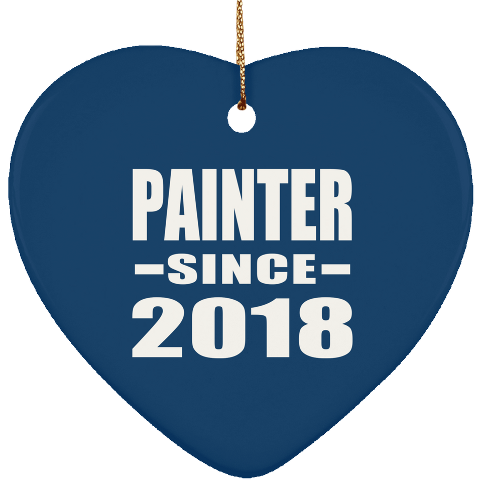 Painter Since 2018 - Heart Ornament