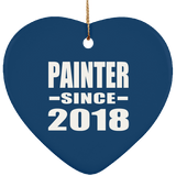 Painter Since 2018 - Heart Ornament
