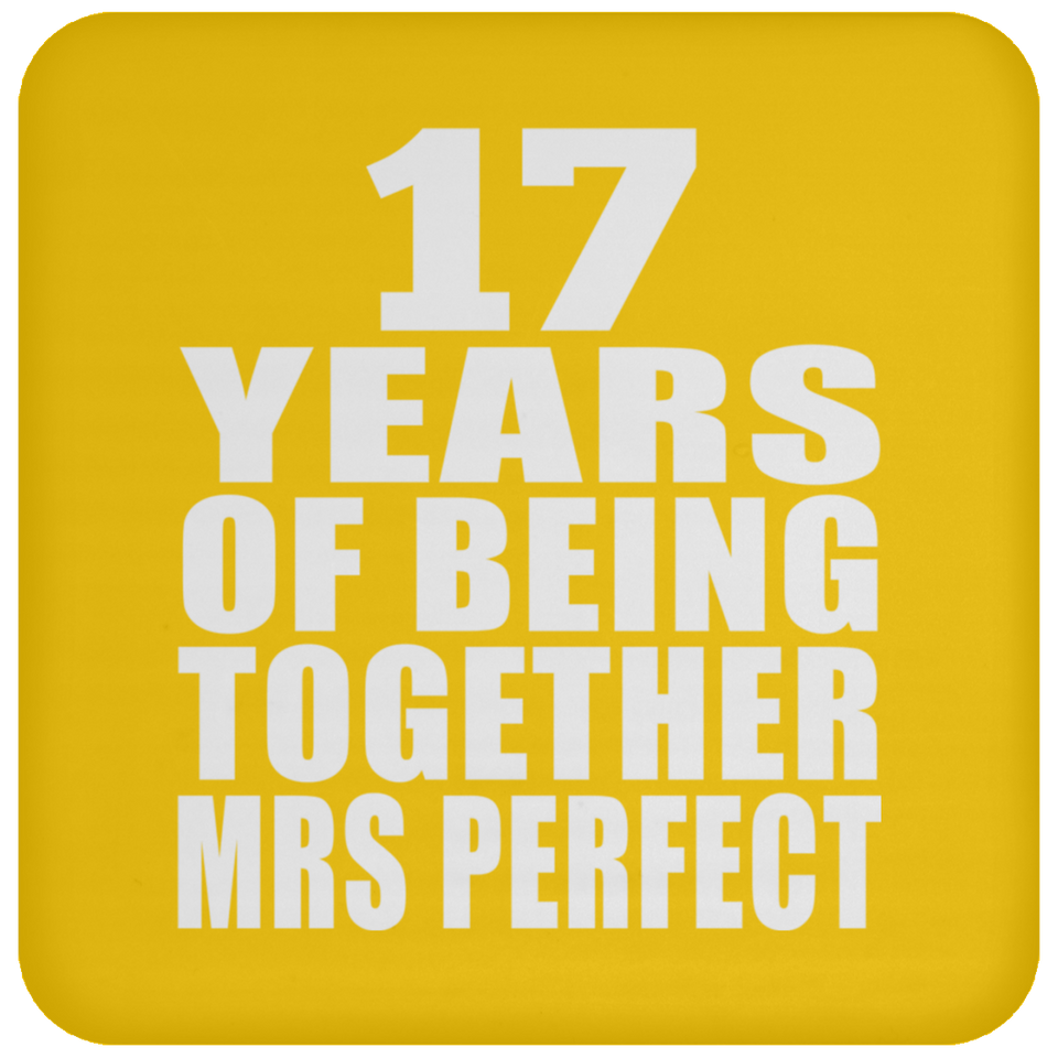 17th Anniversary 17 Years Of Being Mrs Perfect - Drink Coaster