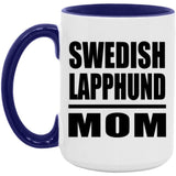 Swedish Lapphund Mom - 15oz Accent Mug Purple