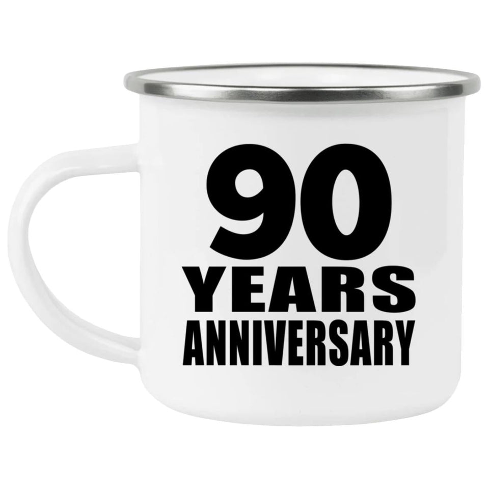 90th Anniversary 90 Years - 12oz Camping Mug