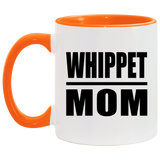 Whippet Mom - 11oz Accent Mug Orange