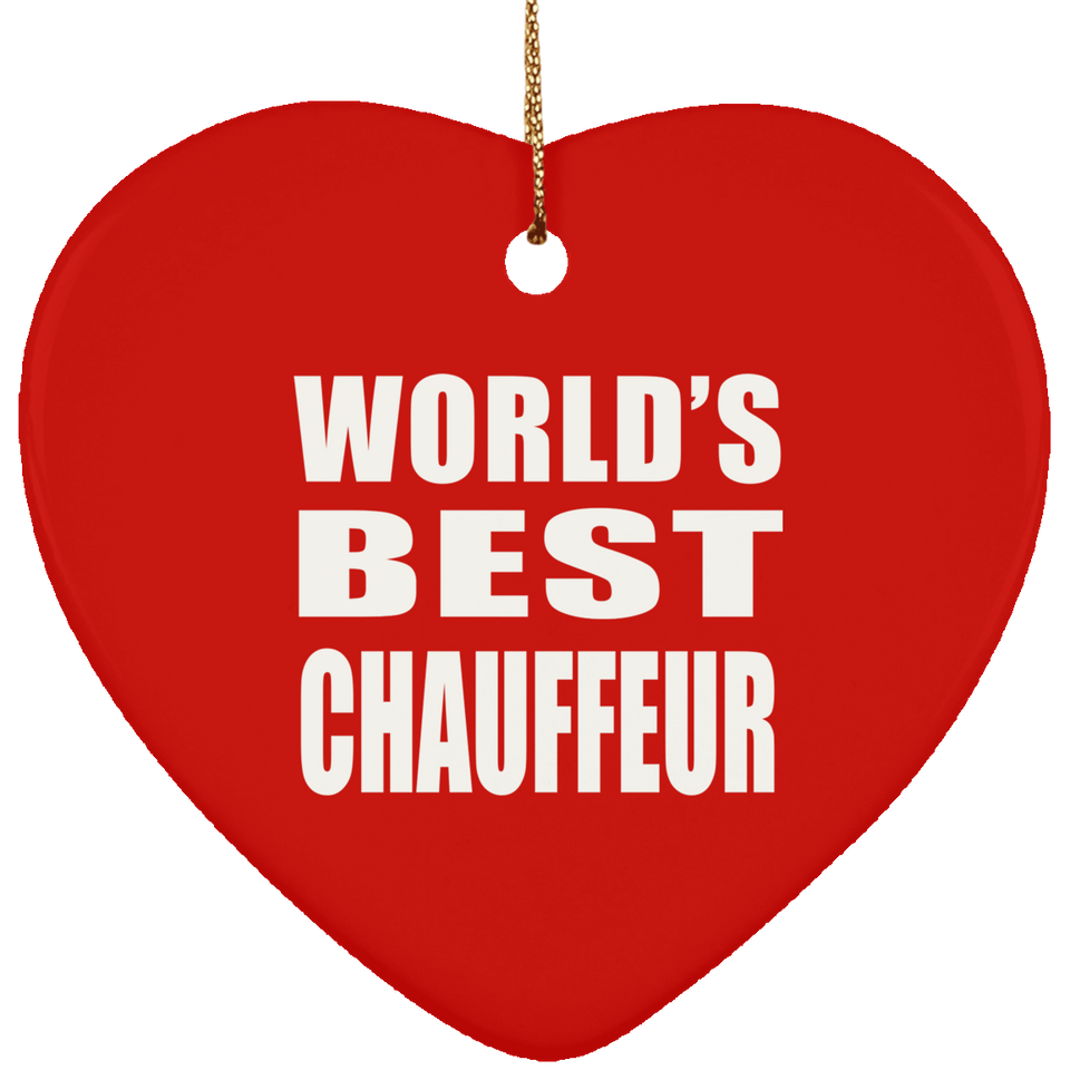 World's Best Chauffeur - Heart Ornament