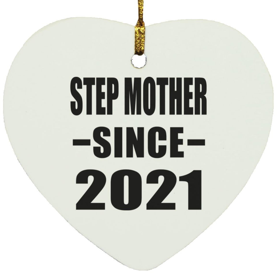 Step Mother Since 2021 - Heart Ornament