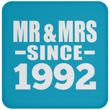 32nd Anniversary Mr & Mrs Since 1992 - Drink Coaster
