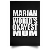 Marian World's Okayest Mum - Poster Portrait