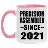 Precision Assembler Since 2021 - 11oz Accent Mug Pink