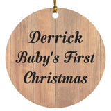 Derrick Baby's First Christmas - Circle Ornament C