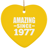 47th Birthday Amazing Since 1977 - Heart Ornament