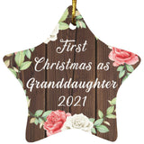 First Christmas As Granddaughter 2021 - Star Ornament A