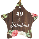 49th Birthday 49 & Fabulous - Star Ornament A