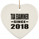 Tax Examiner Since 2018 - Heart Ornament