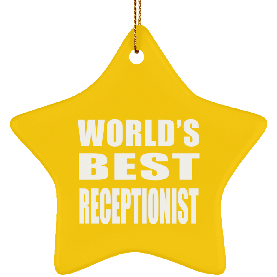 World's Best Receptionist - Star Ornament