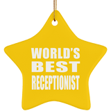 World's Best Receptionist - Star Ornament