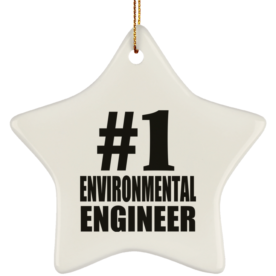 Number One #1 Environmental Engineer - Star Ornament