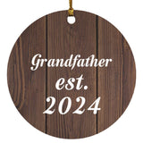 Grandfather Established EST. 2024 - Circle Ornament D