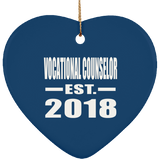 Vocational Counselor Established EST. 2018 - Heart Ornament