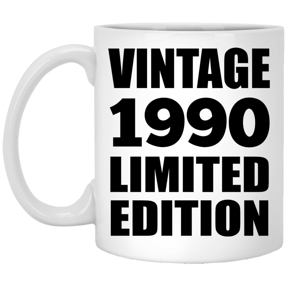 34th Birthday Vintage 1990 Limited Edition - 11oz Coffee Mug