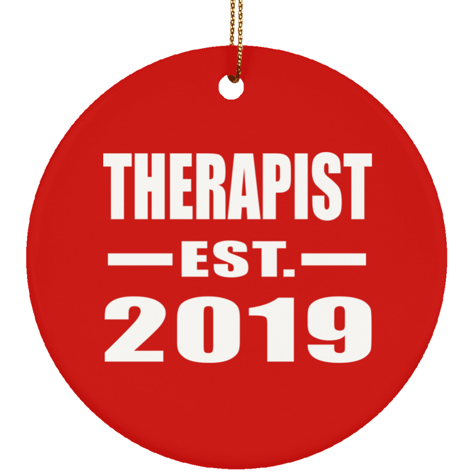 Therapist Established EST. 2019 - Circle Ornament