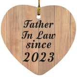 Father In Law Since 2023 - Heart Ornament C
