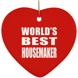 World's Best Housemaker - Heart Ornament