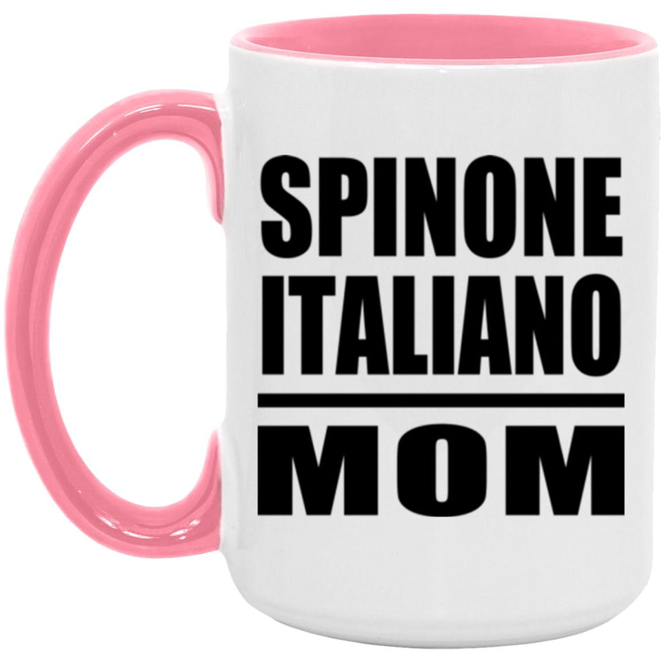 Spinone Italiano Mom - 15oz Accent Mug Pink
