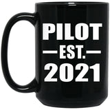 Pilot Established EST. 2021 - 15oz Coffee Mug Black