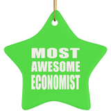 Most Awesome Economist - Star Ornament