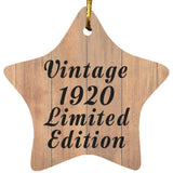 104th Birthday Vintage 1920 Limited Edition - Star Ornament C