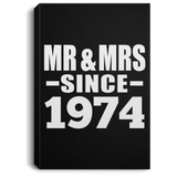50th Anniversary Mr & Mrs Since 1974 - Canvas Portrait