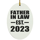 Father In Law Established EST. 2023 - Oval Ornament