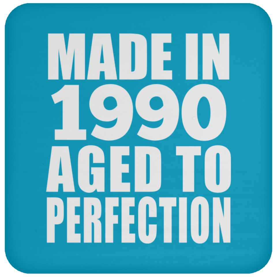 34th Birthday Made In 1990 Aged to Perfection - Drink Coaster