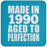 34th Birthday Made In 1990 Aged to Perfection - Drink Coaster