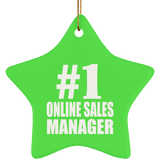 Number One #1 Online Sales Manager - Star Ornament