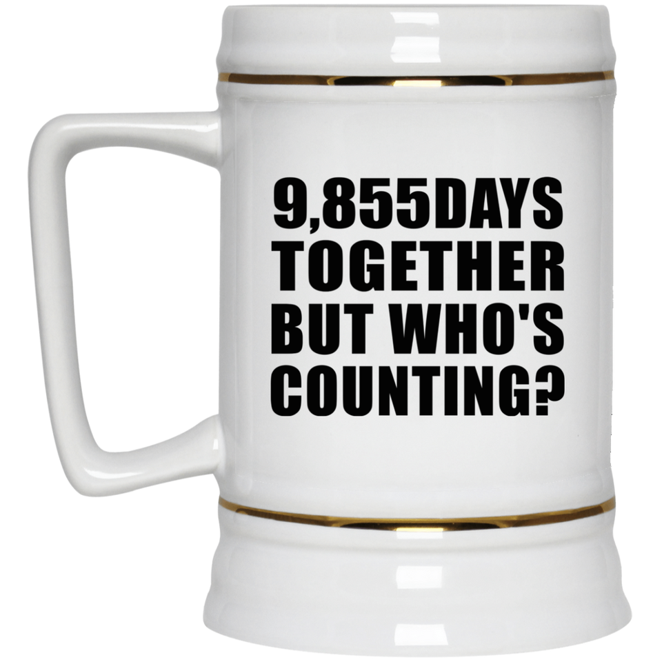 27th Anniversary 9,855 Days Together But Who's Counting - Beer Stein