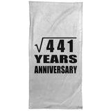 21st Anniversary Square Root of 441 Years Anniversary - Hand Towel