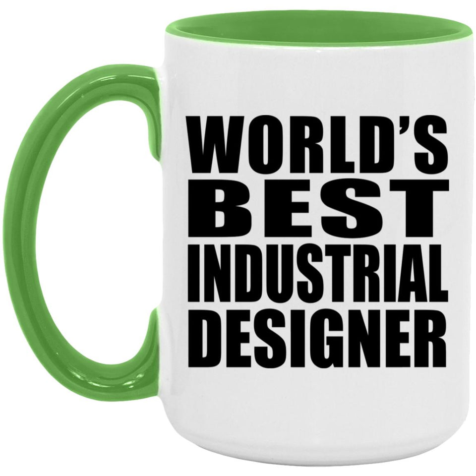 World's Best Industrial Designer - 15oz Accent Mug Green
