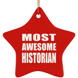 Most Awesome Historian - Star Ornament