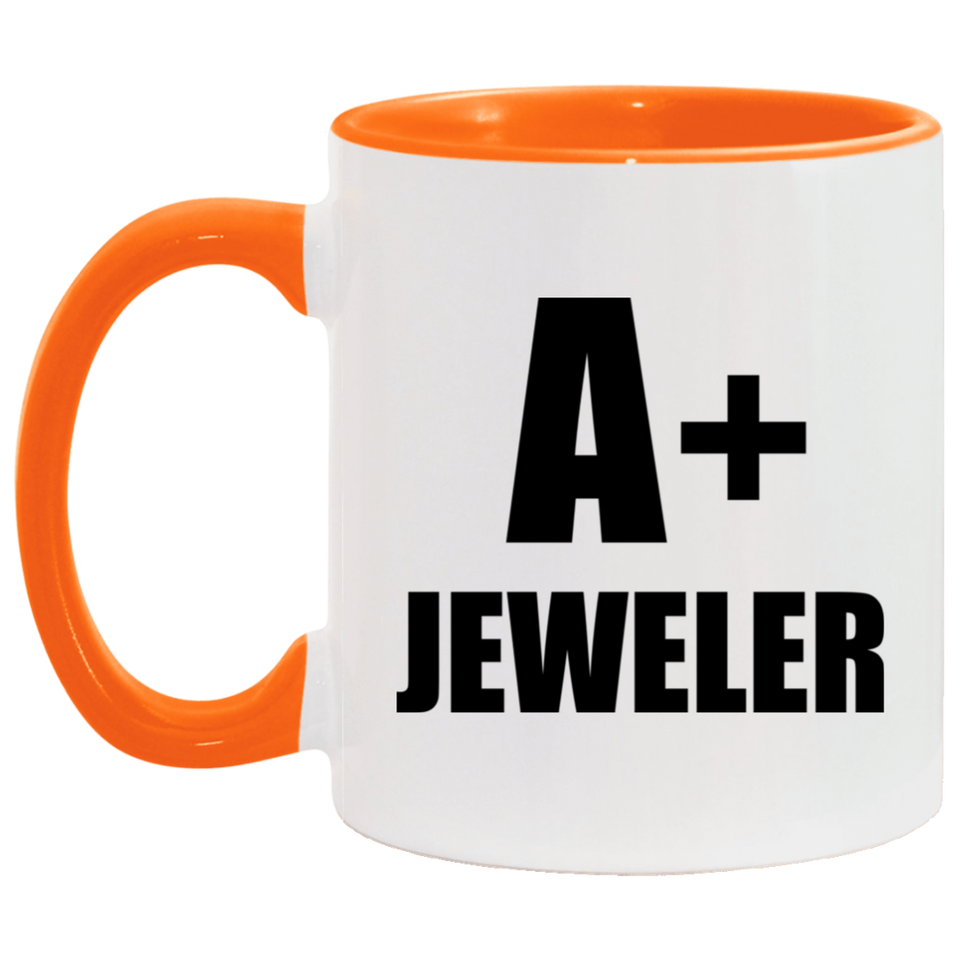 A+ Jeweler - 11oz Accent Mug Orange
