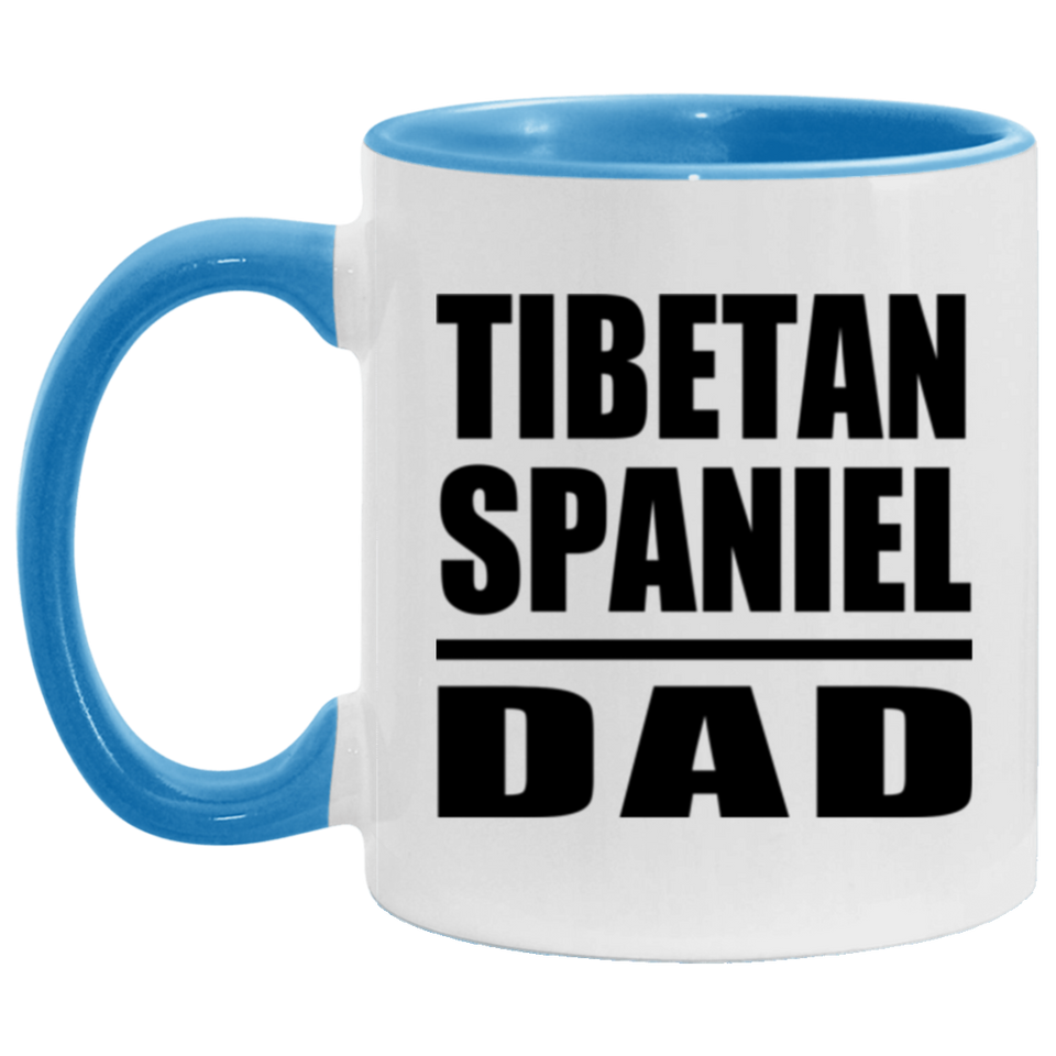 Tibetan Spaniel Dad - 11oz Accent Mug Blue