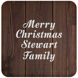 Merry Christmas Stewart Family - Drink Coaster D