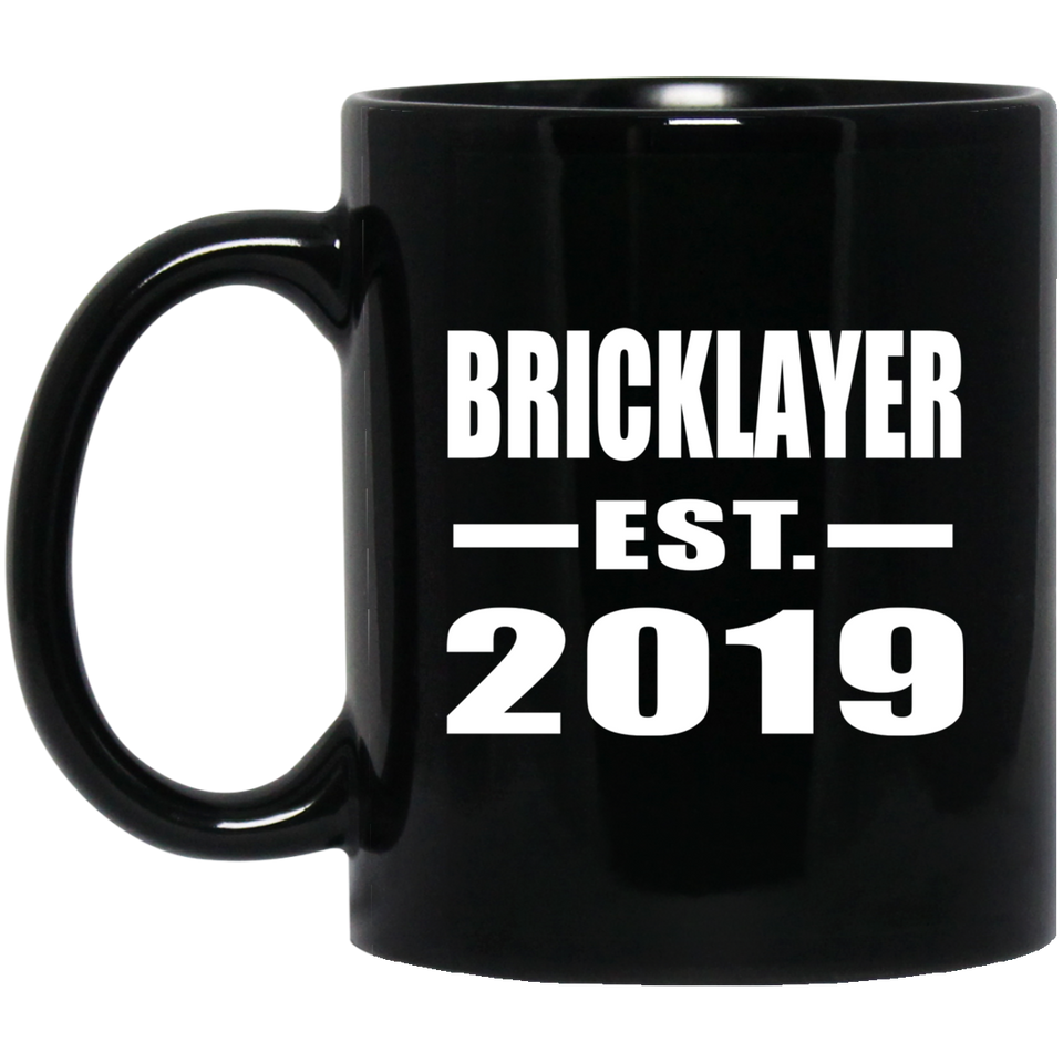 Bricklayer Established EST. 2019 - 11oz Coffee Mug Black