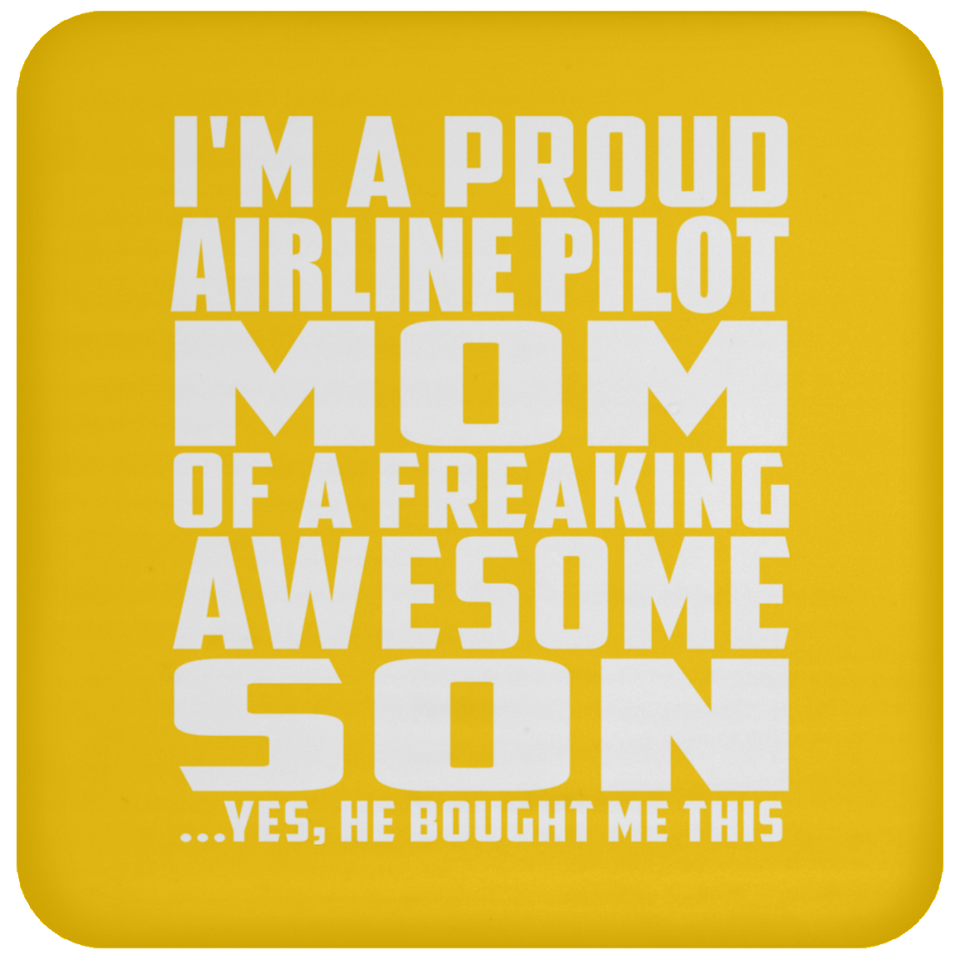 Proud Airline Pilot Mom Of Awesome Son - Drink Coaster