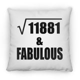 109th Birthday Square Root of 11881 & Fabulous - Throw Pillow