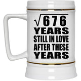26th Anniversary Square Root of 676 Years Still In Love - Beer Stein