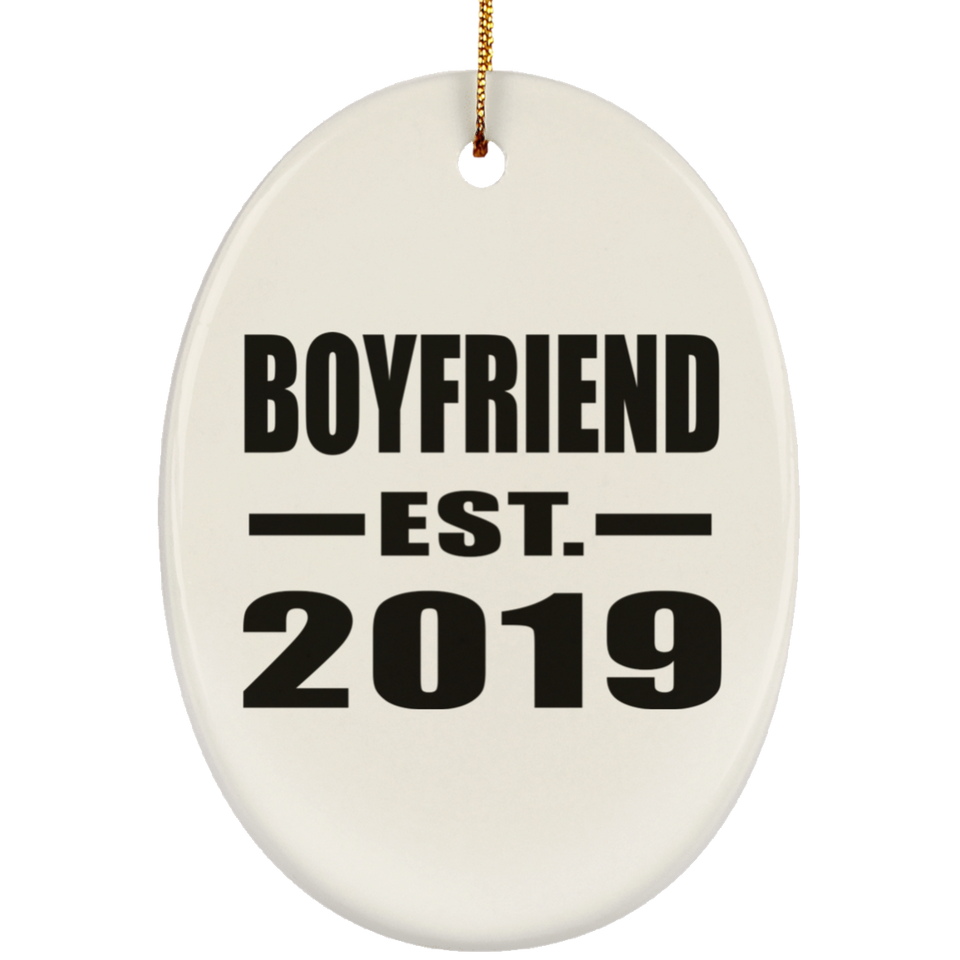 Boyfriend Established EST. 2019 - Oval Ornament