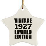 97th Birthday Vintage 1927 Limited Edition - Star Ornament