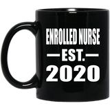 Enrolled Nurse Established EST. 2020 - 11oz Coffee Mug Black
